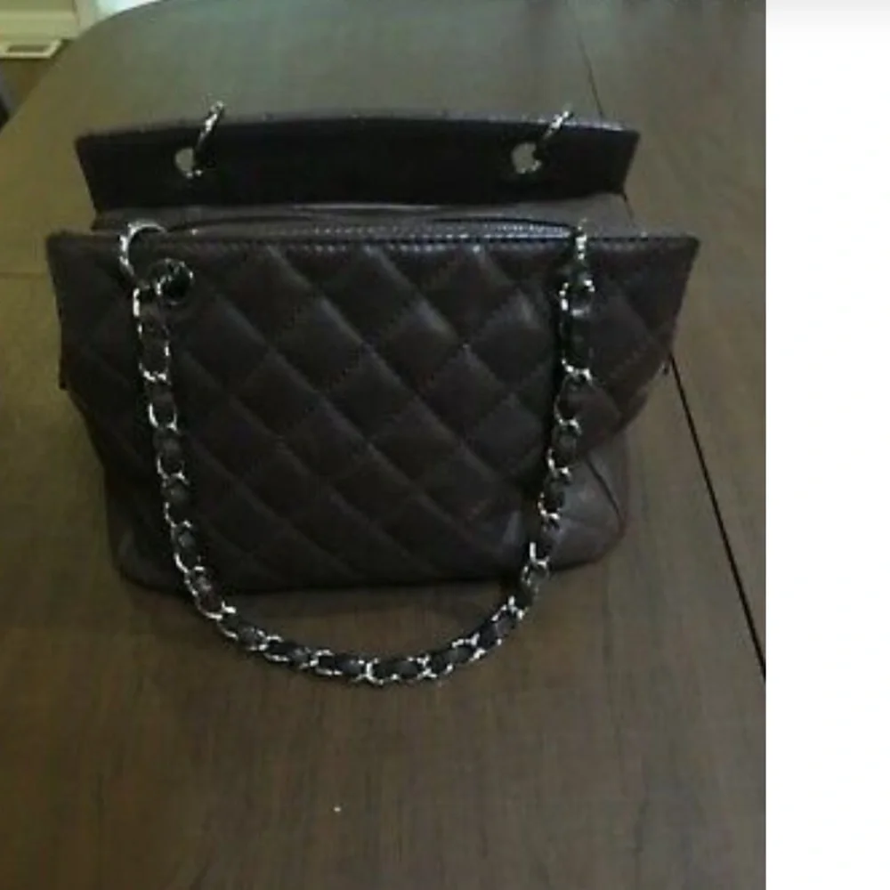 AUTHENTIC  CHANEL BROWN  SOFT LEATHER